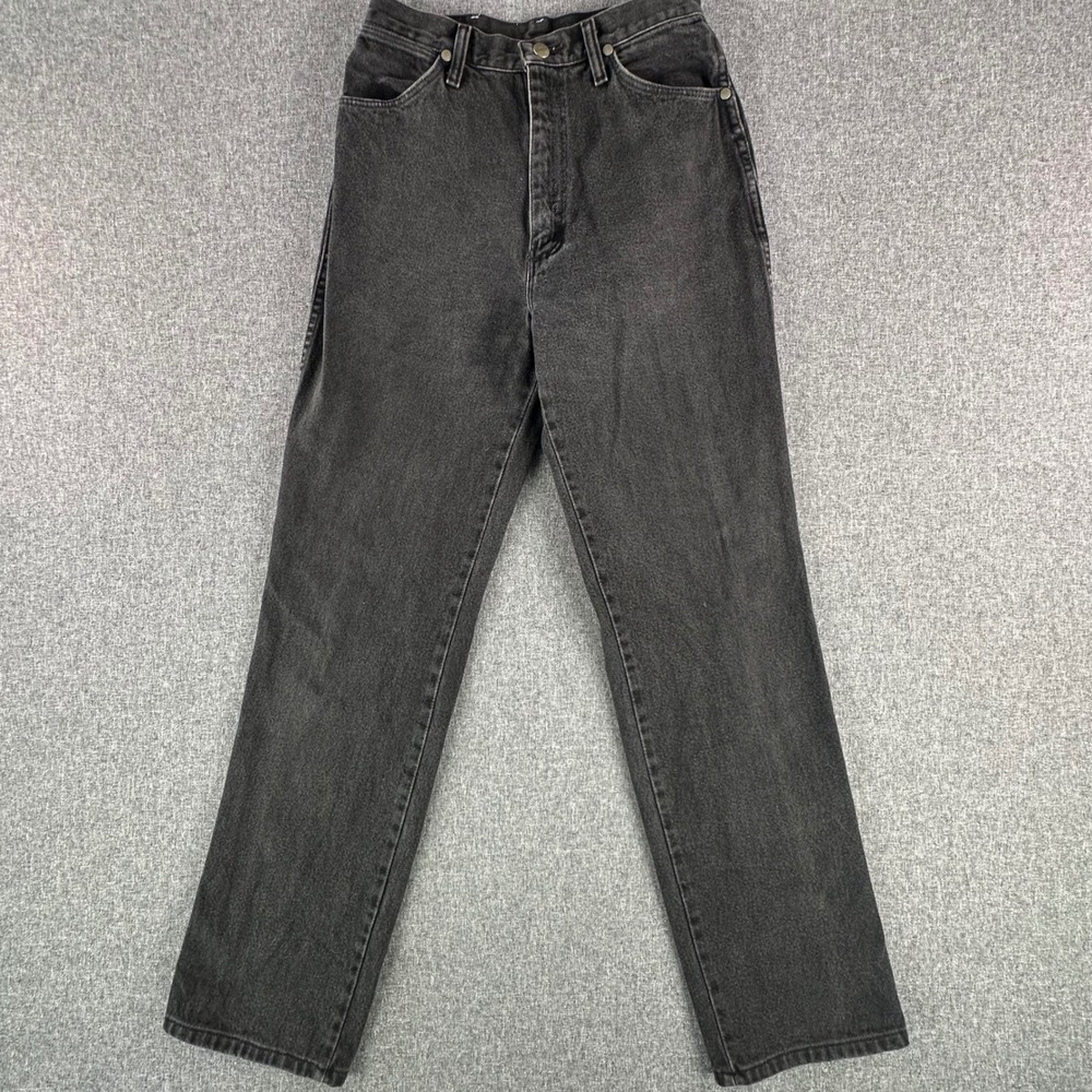 Wrangler Jeans Women 7/8x36 12MWZWK Black High Waisted Made in USA Vintage